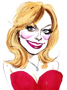 キャサリン・ジェンキンス、ウェールズの歌手。似顔絵 作： Neale Osborne